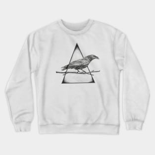 Pointillism Raven Crewneck Sweatshirt